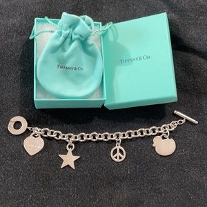 Sterling Silver Tiffany Charm Bracelet